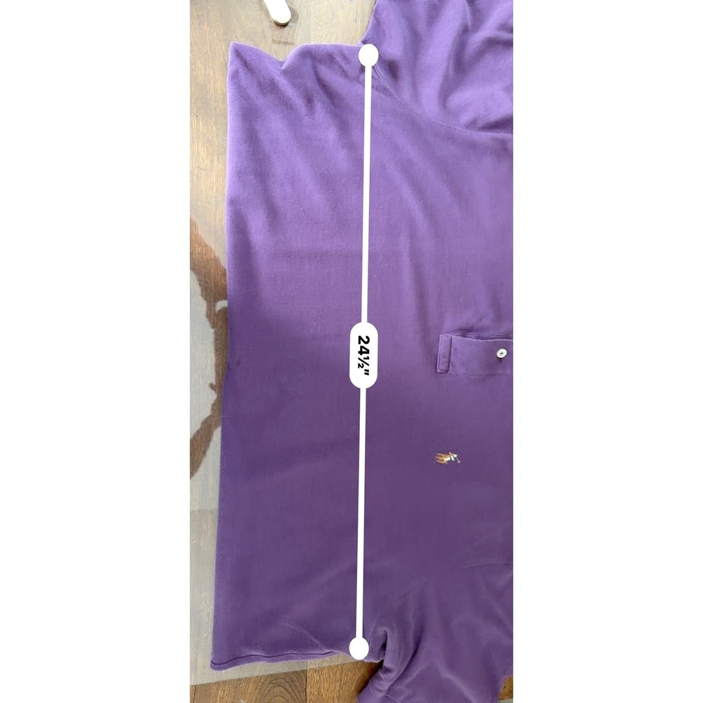 Polo Ralph Lauren Mens XL Purple Mercerized Pima Mesh Short Sleeve Polo Shirt - Picture 6 of 7